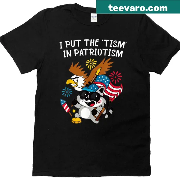 Graphic t-shirt with eagle and patriotic phrase