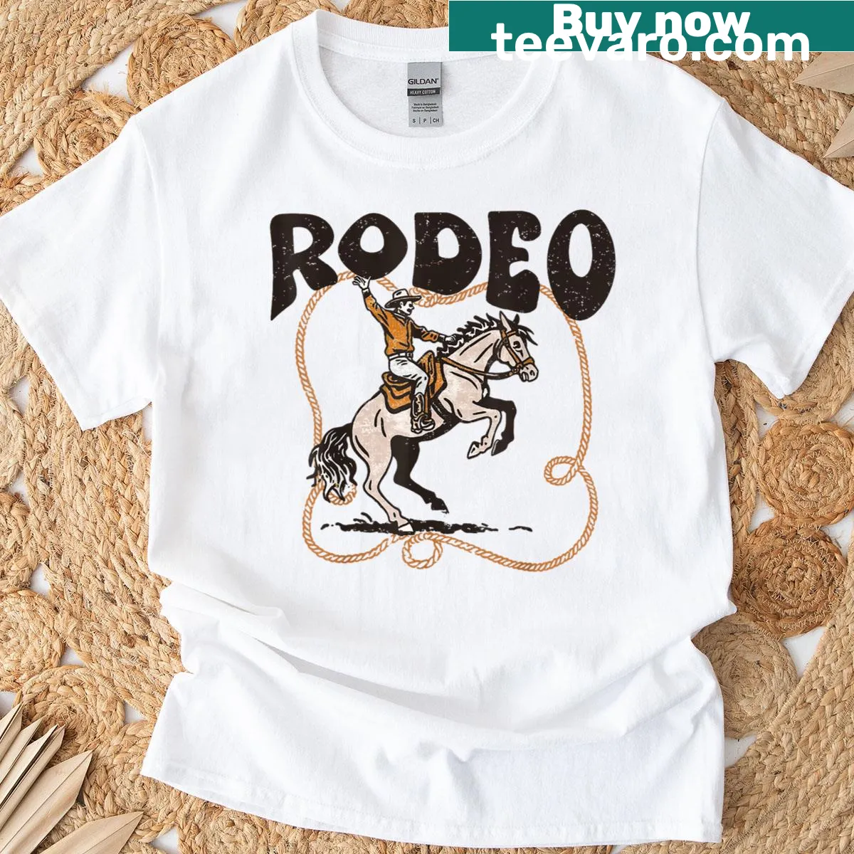 Vintage Howdy graphic T-shirt for cowboy and cowgirl enthusiasts — on a men's t-shirt