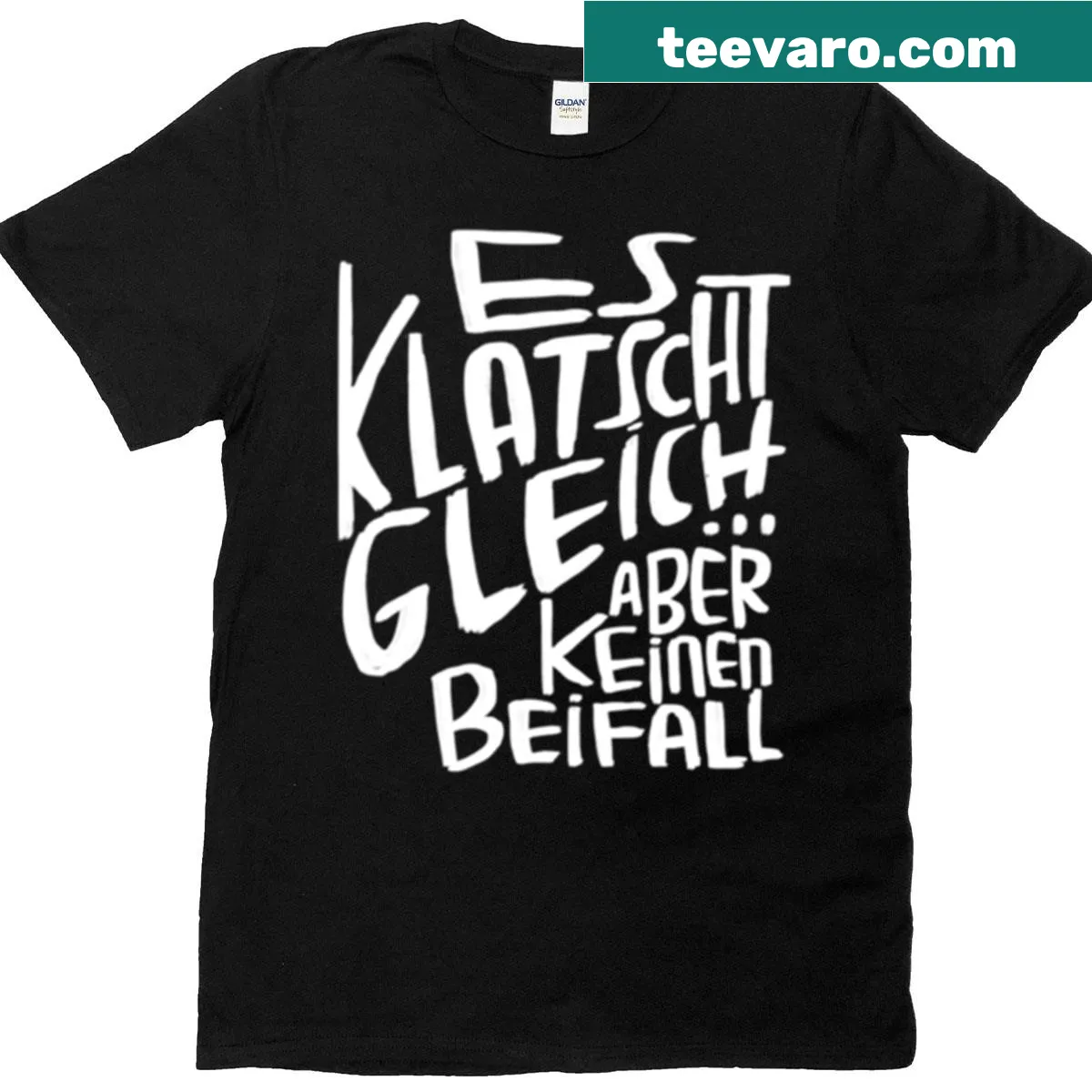Sarcastic t-shirt with the phrase 'There Will Be Clapping Soon But No Applause' — on a men's t-shirt