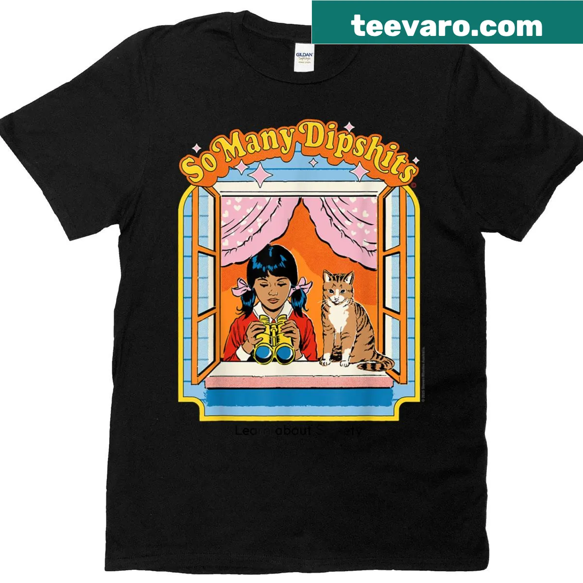 Vintage-style T-shirt with humorous cat-related text — on a men's t-shirt