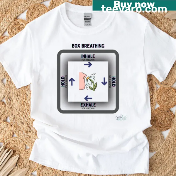 T-shirt featuring the square breathing technique graphic