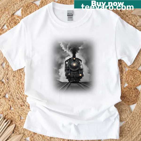 Vintage-style t-shirt featuring Big Boy steam locomotive graphic