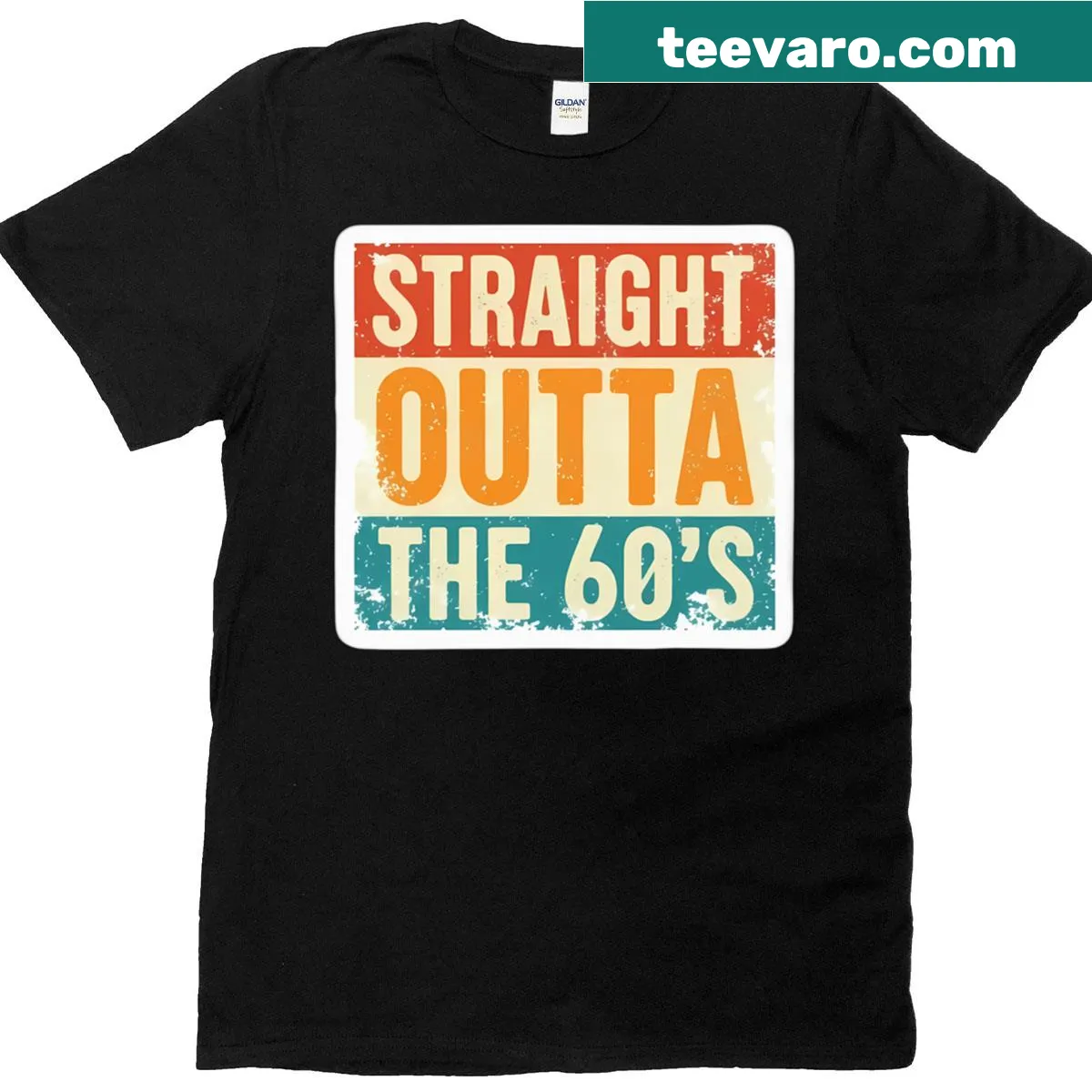 Retro design celebrating 1960s birth year on a T-shirt — on a men's t-shirt