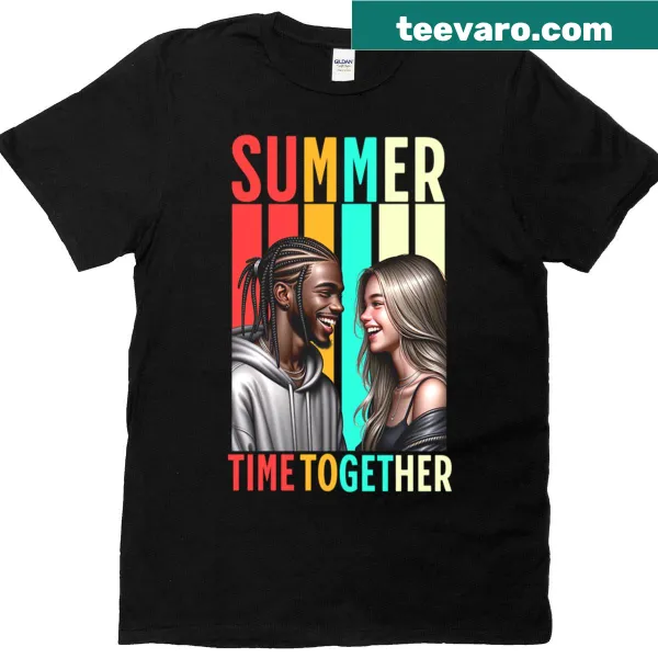 Summer-themed t-shirt with 'Good Vibes Great Company' design