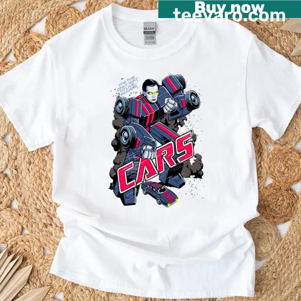 Illustrative shirt featuring a car graphic