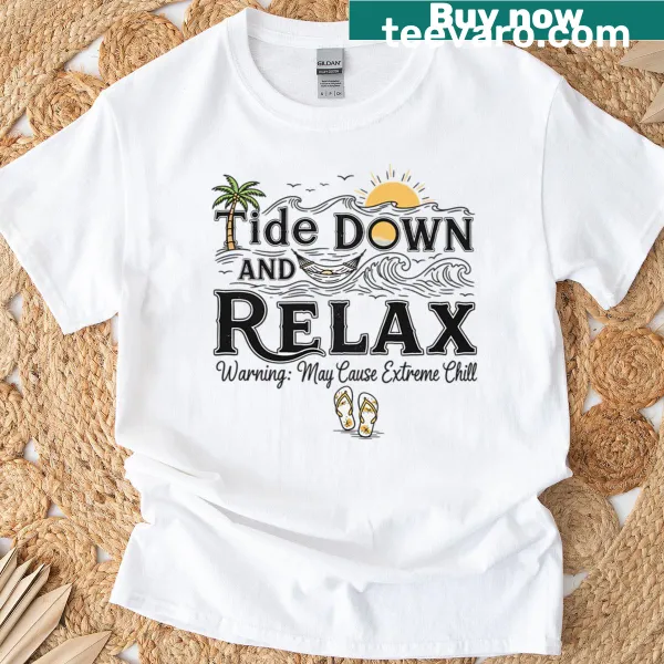 Relaxation themed T-shirt with a whimsical graphic design