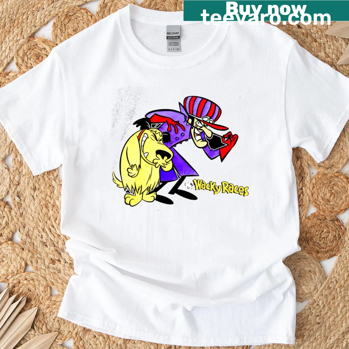 Vintage-style shirt featuring classic cartoon graphics — on a men's t-shirt