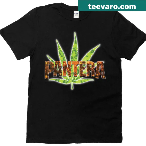 Vintage-style t-shirt featuring a leaf logo design