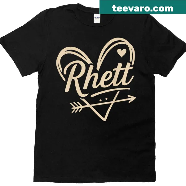 Vintage T-shirt with a heart illustration and the name Rhett
