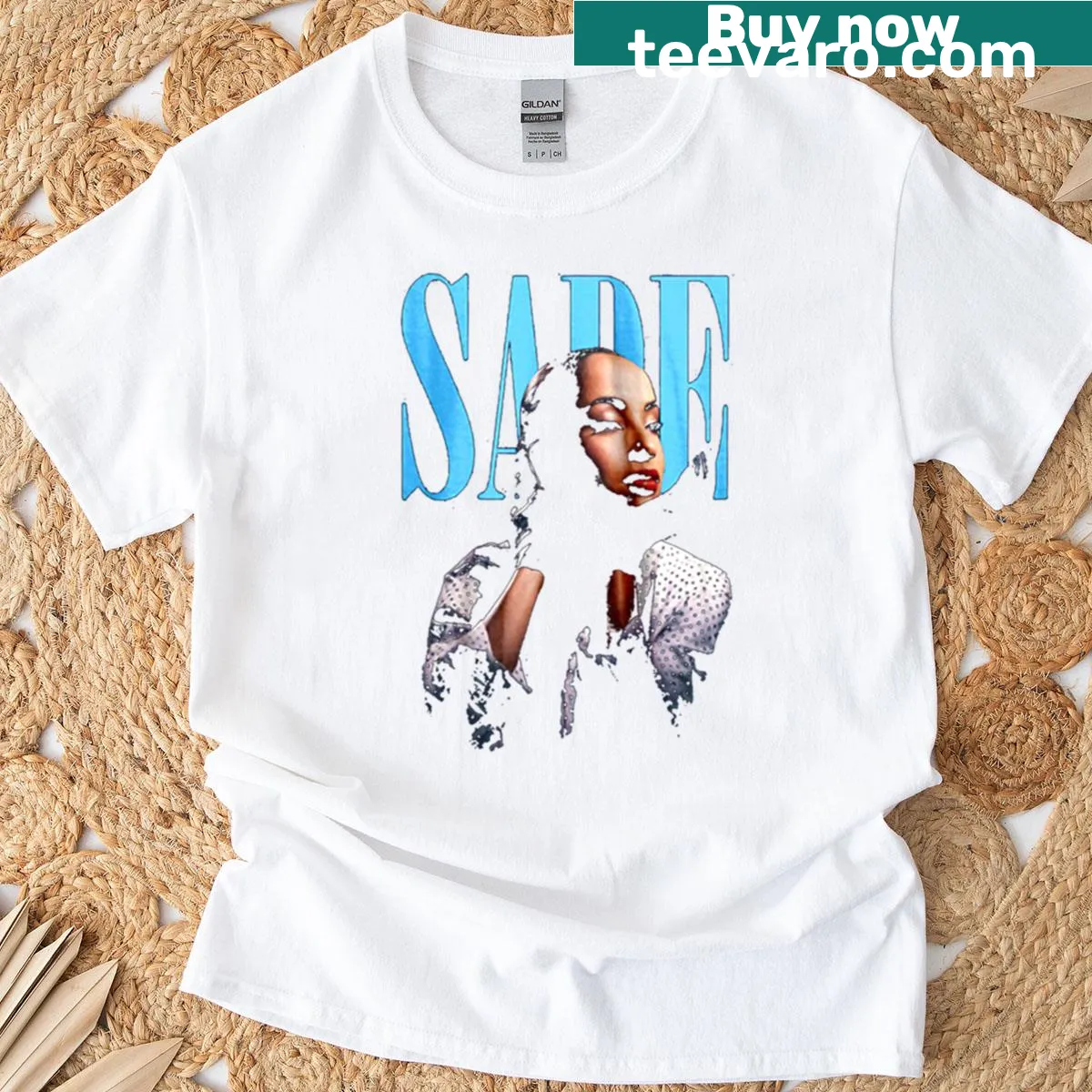 Vintage concert T-shirt for Sade's Diamond Singer Tour — on a men's t-shirt