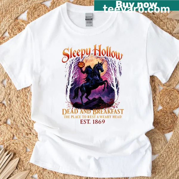 Illustration of the Headless Horseman Halloween T-shirt