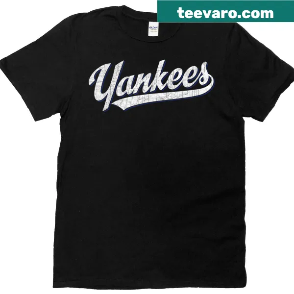 Vintage Yankees T-shirt with retro 70s 80s style and customizable first name