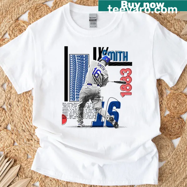 Vintage baseball player design t-shirt featuring W Smith