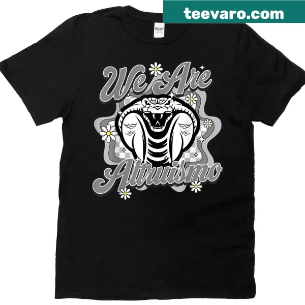 Vintage-style school cheering T-shirt with Altruismo mascot design