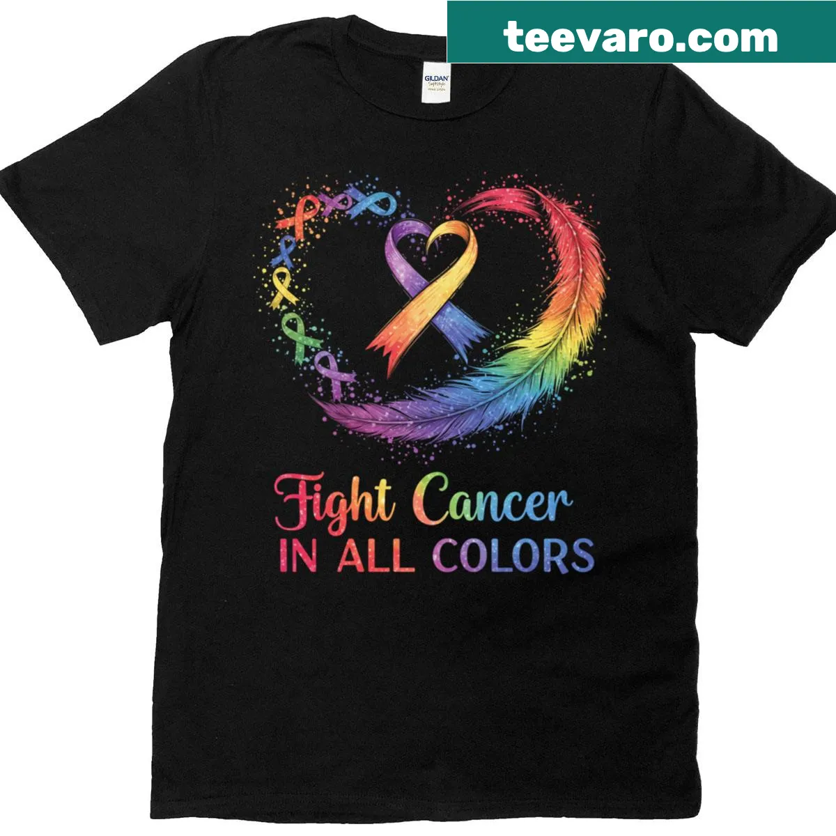 Inspirational T-shirt supporting cancer awareness and hope — on a men's t-shirt