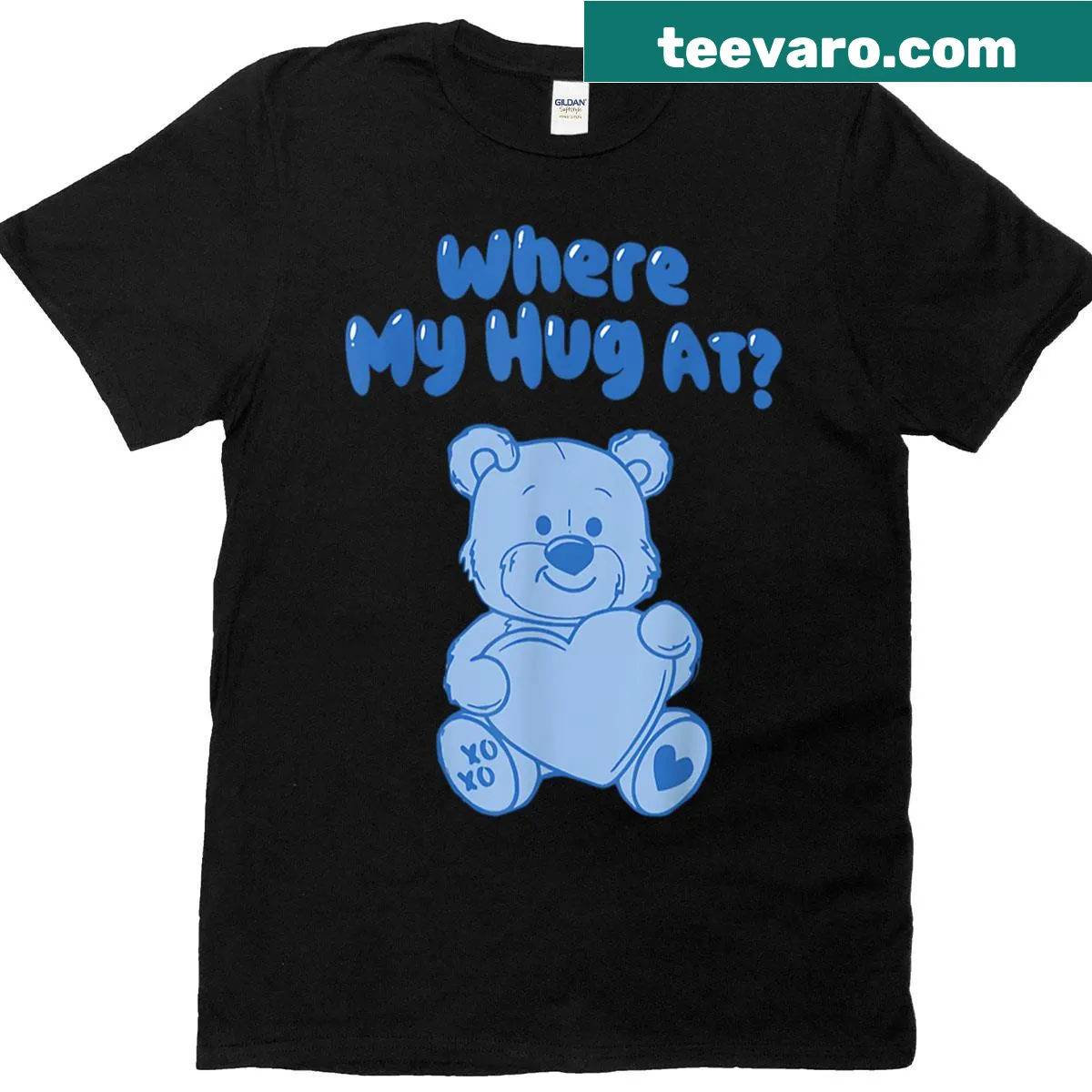 Adorable teddy bear graphic on cute casual T-shirt — on a men's t-shirt