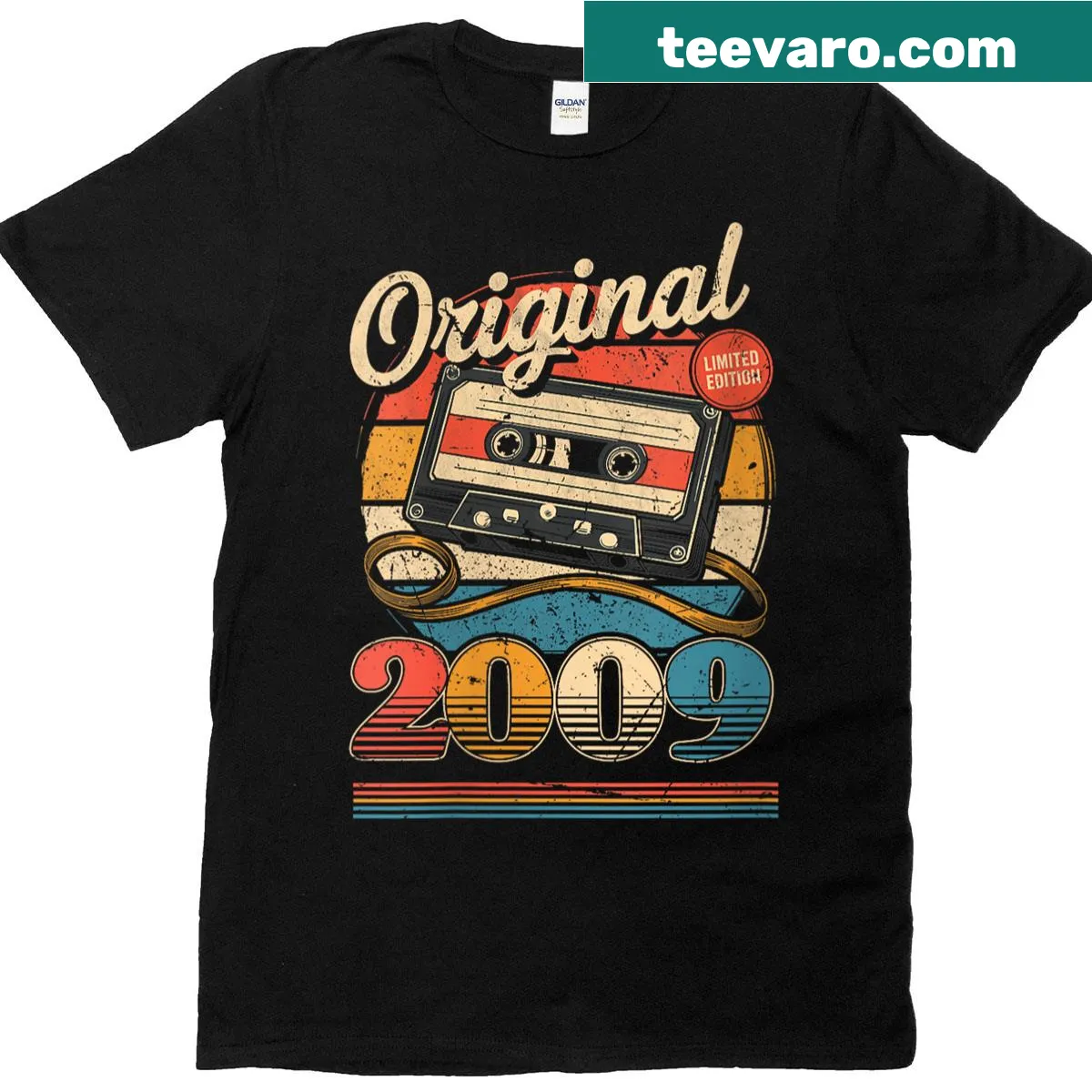 Retro 2009 graphic for 16th birthday T-shirt. — on a men's t-shirt
