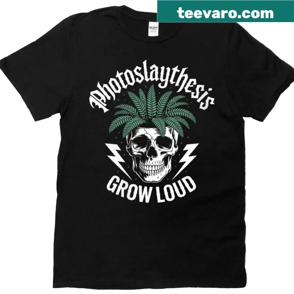 Funny t-shirt with a skull planter and Boston fern design