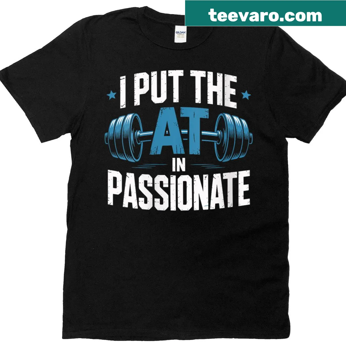 Funny athletic trainer shirt with a humorous phrase in bold typography — on a men's t-shirt