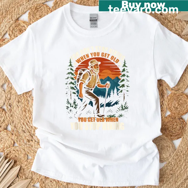 Motivational hiking journey t-shirt with a fun phrase