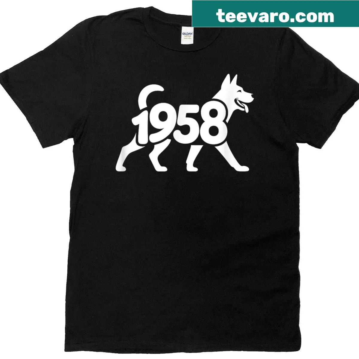 Word art t-shirt featuring a dog and zodiac traits — on a men's t-shirt