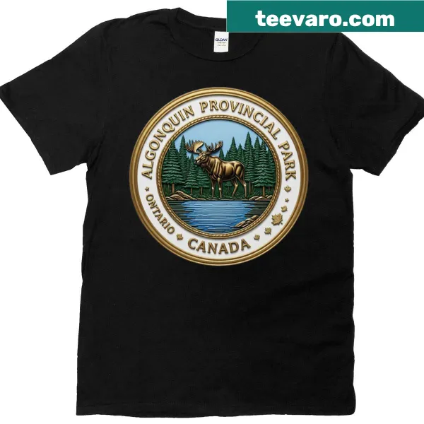 Seal of Algonquin Provincial Park featured on a t-shirt