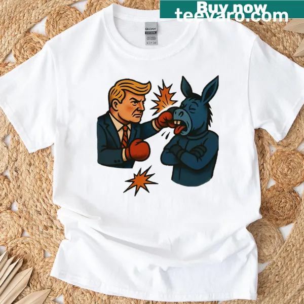 Graphic t-shirt featuring strong patriotic imagery of America fighting back