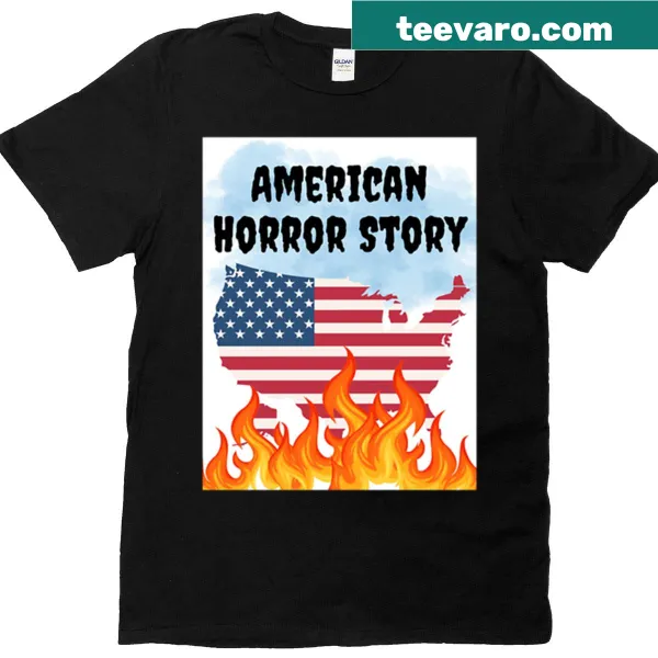 Graphic t-shirt with 'America On Fire' design