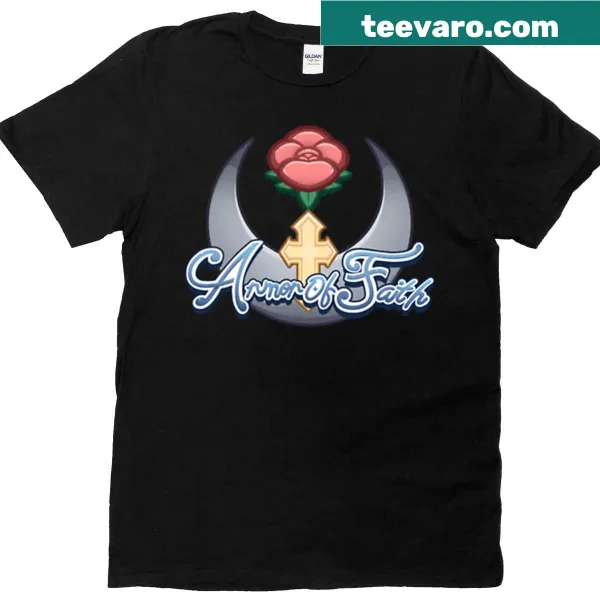 T-shirt featuring the Armor of Faith logo emblem