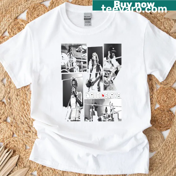 Audioslave logo t-shirt paying tribute to the rock band