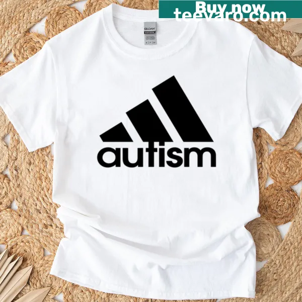 Autism logo graphic on a black T-shirt
