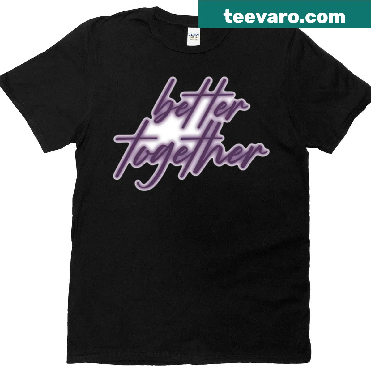 Oversized T-shirt with 'Better Together' text emphasizing companionship — on a men's t-shirt