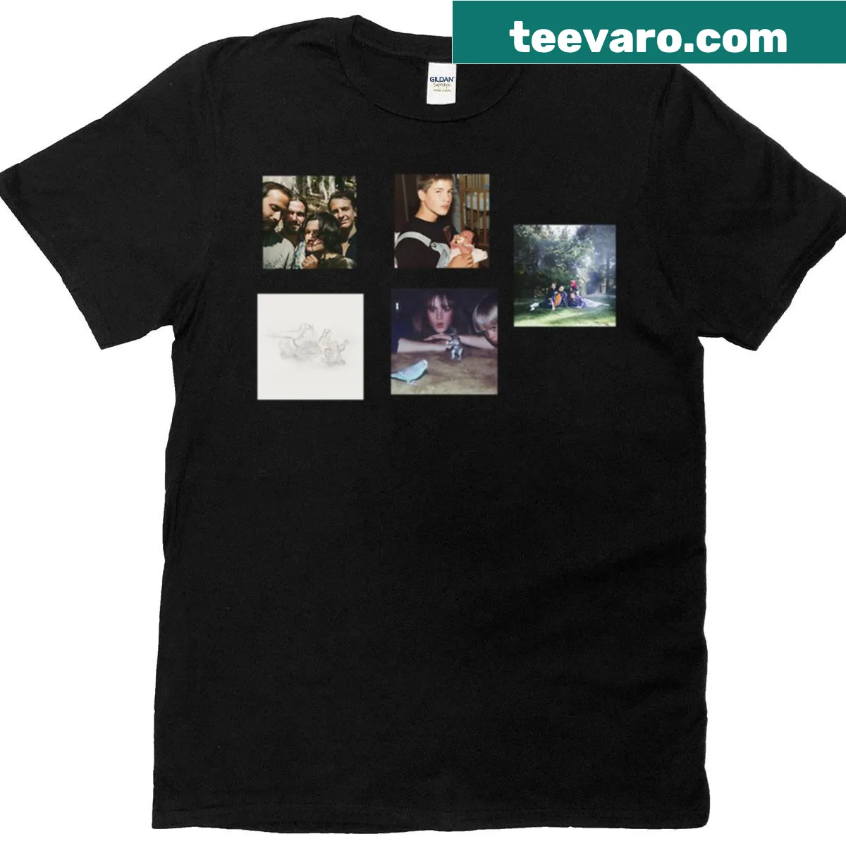 T-shirt featuring Big Thief album cover artwork — on a men's t-shirt