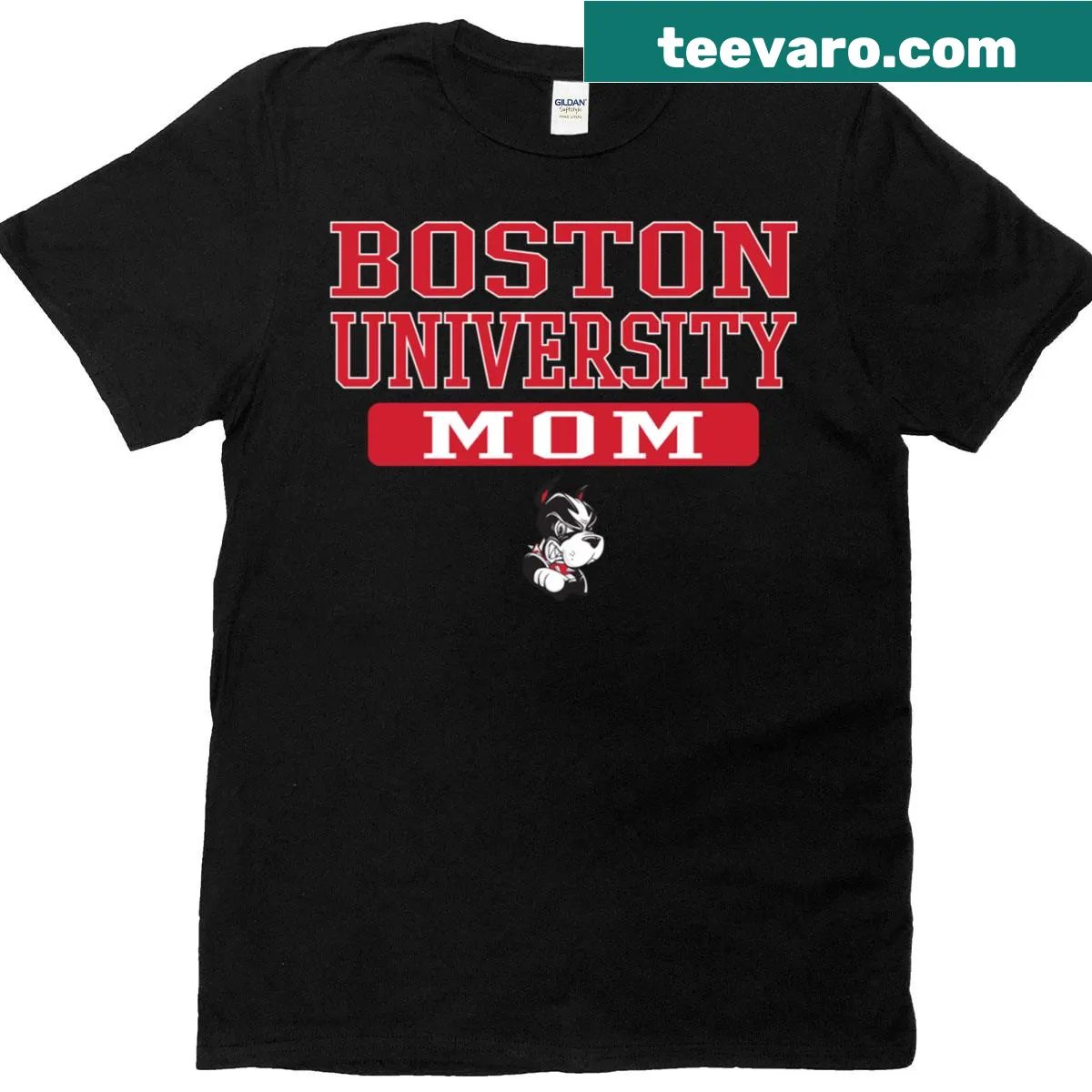 Vintage-inspired Boston Terrier graphic T-shirt for dog moms — on a men's t-shirt