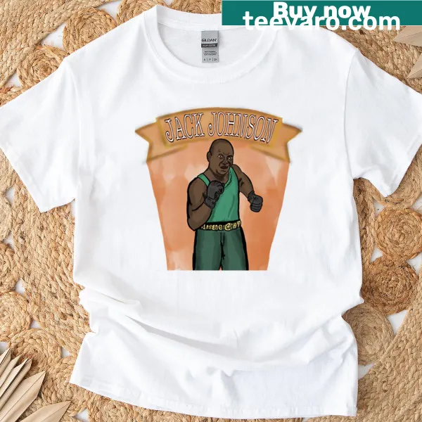 Illustrative T-shirt featuring boxer Jack Johnson
