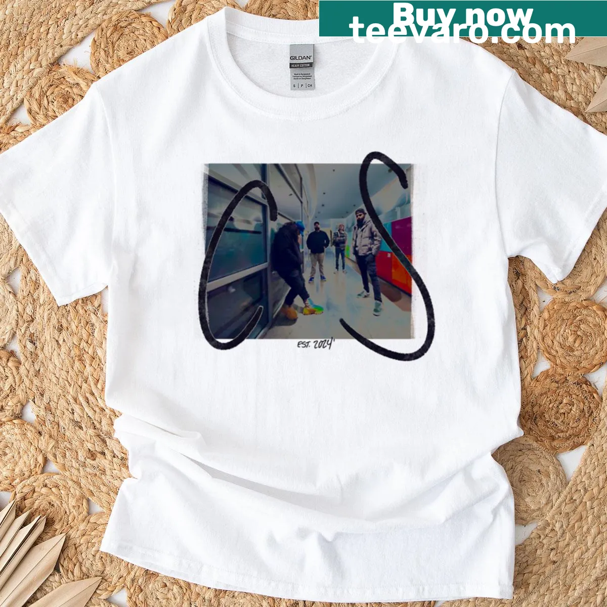 Chewy Soliloqui Cs logo design t-shirt — on a men's t-shirt