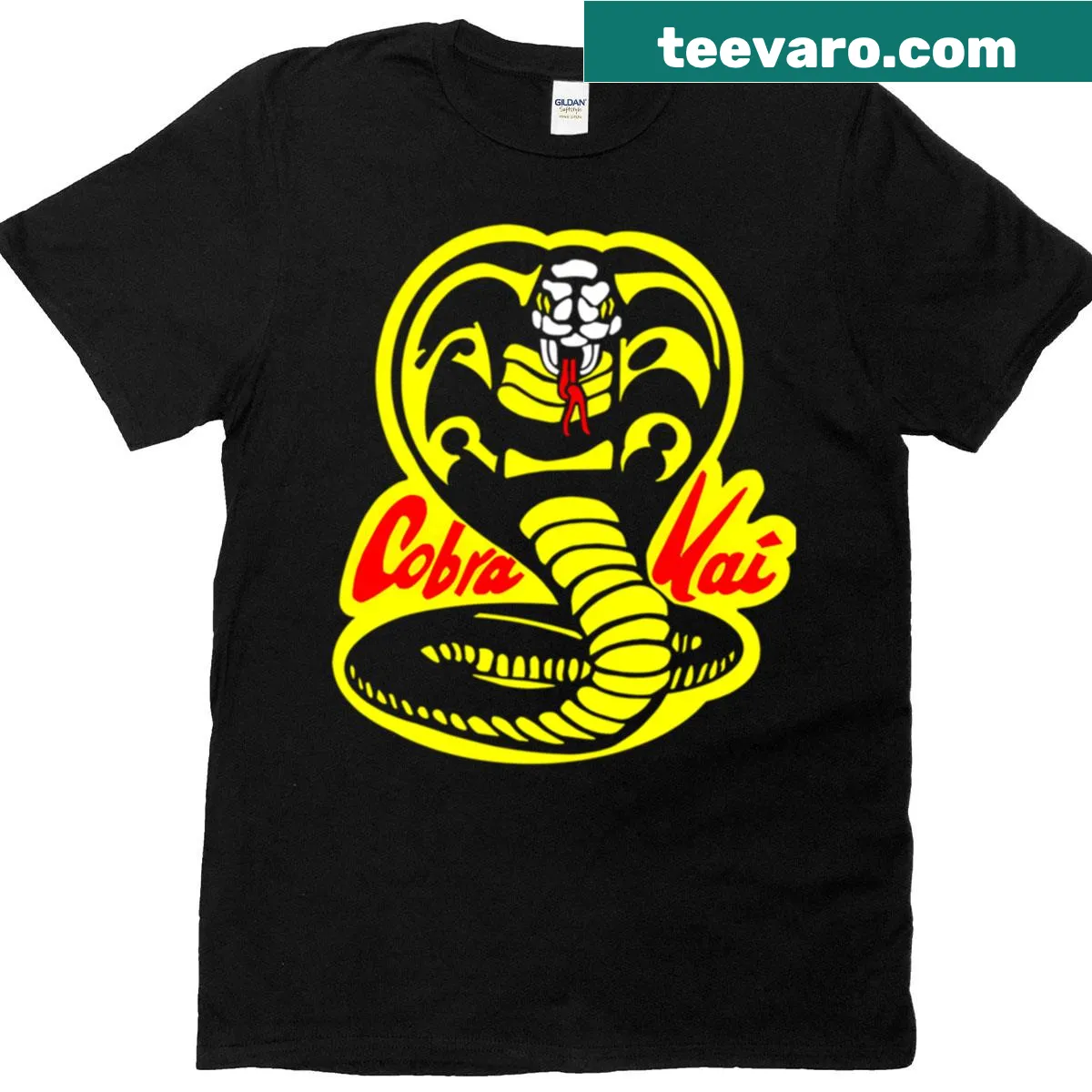 Cobra Kai logo printed T-shirt for fans — on a men's t-shirt