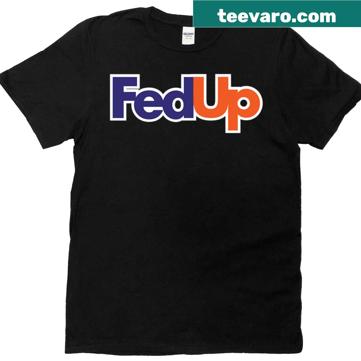 Parody T-shirt featuring a humorous take on a logo — on a men's t-shirt