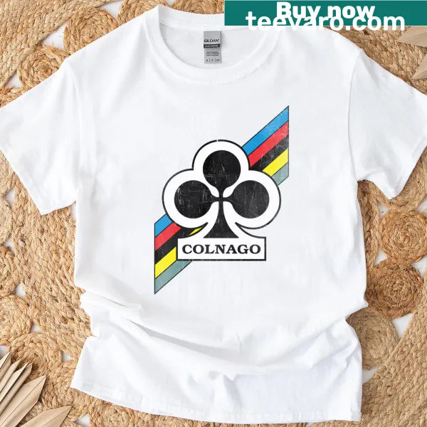Vintage distressed Colnago logo T-shirt for cycling fans