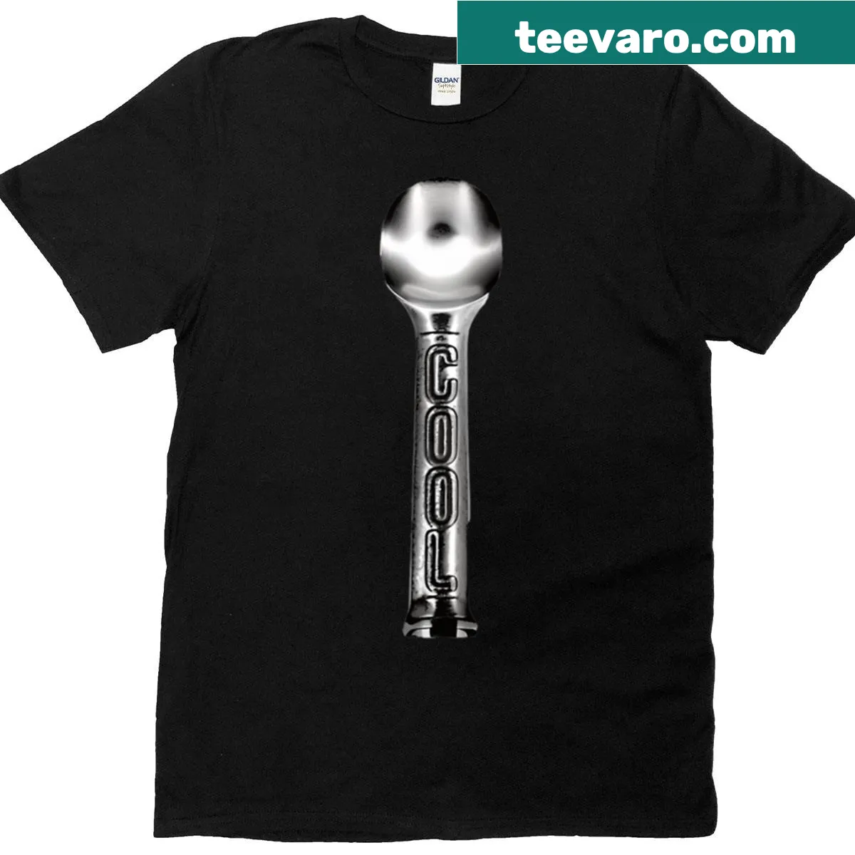 T-shirt with 'Cool Scoop' text for metal music lovers — on a men's t-shirt