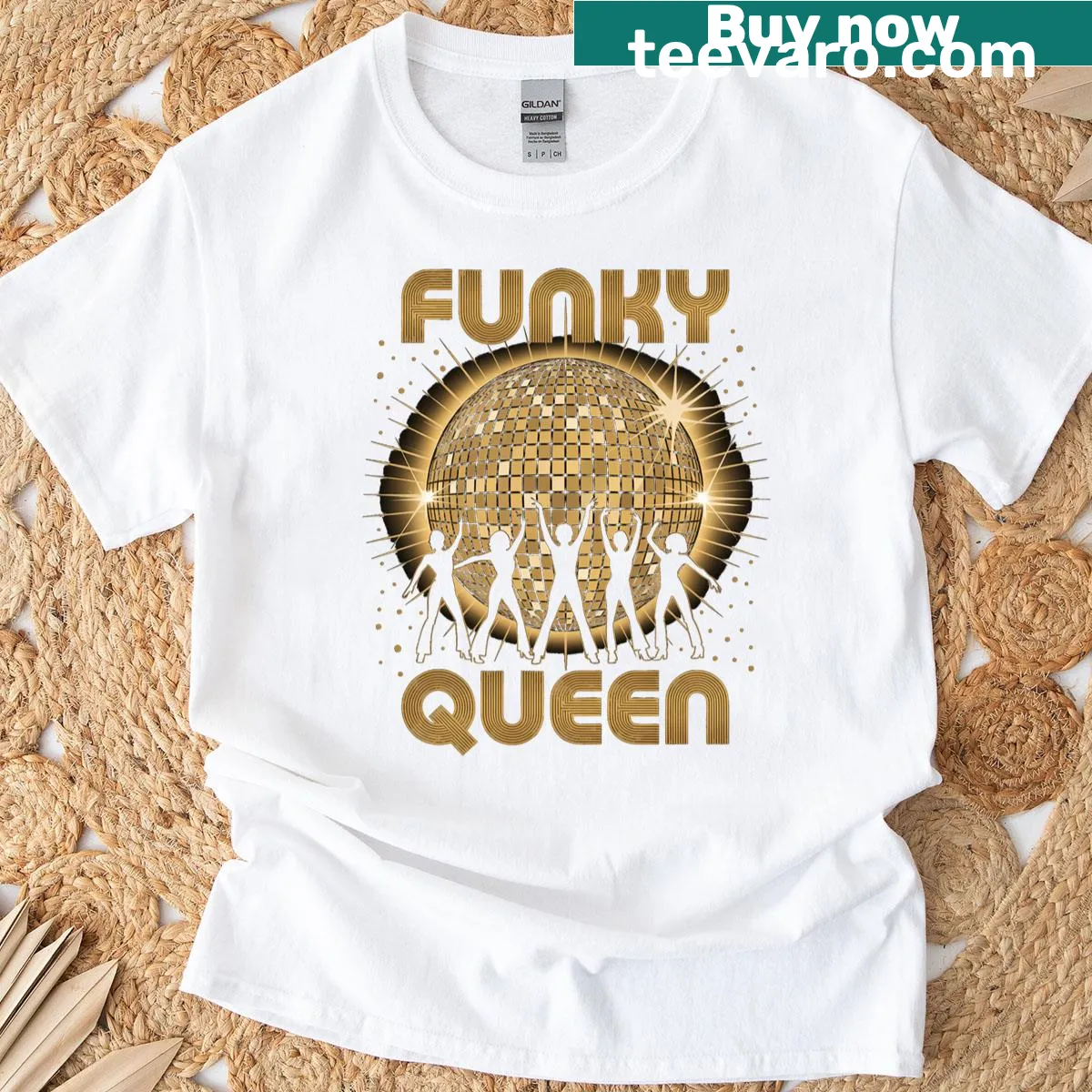 Vintage t-shirt with a disco ball design for party lovers — on a men's t-shirt