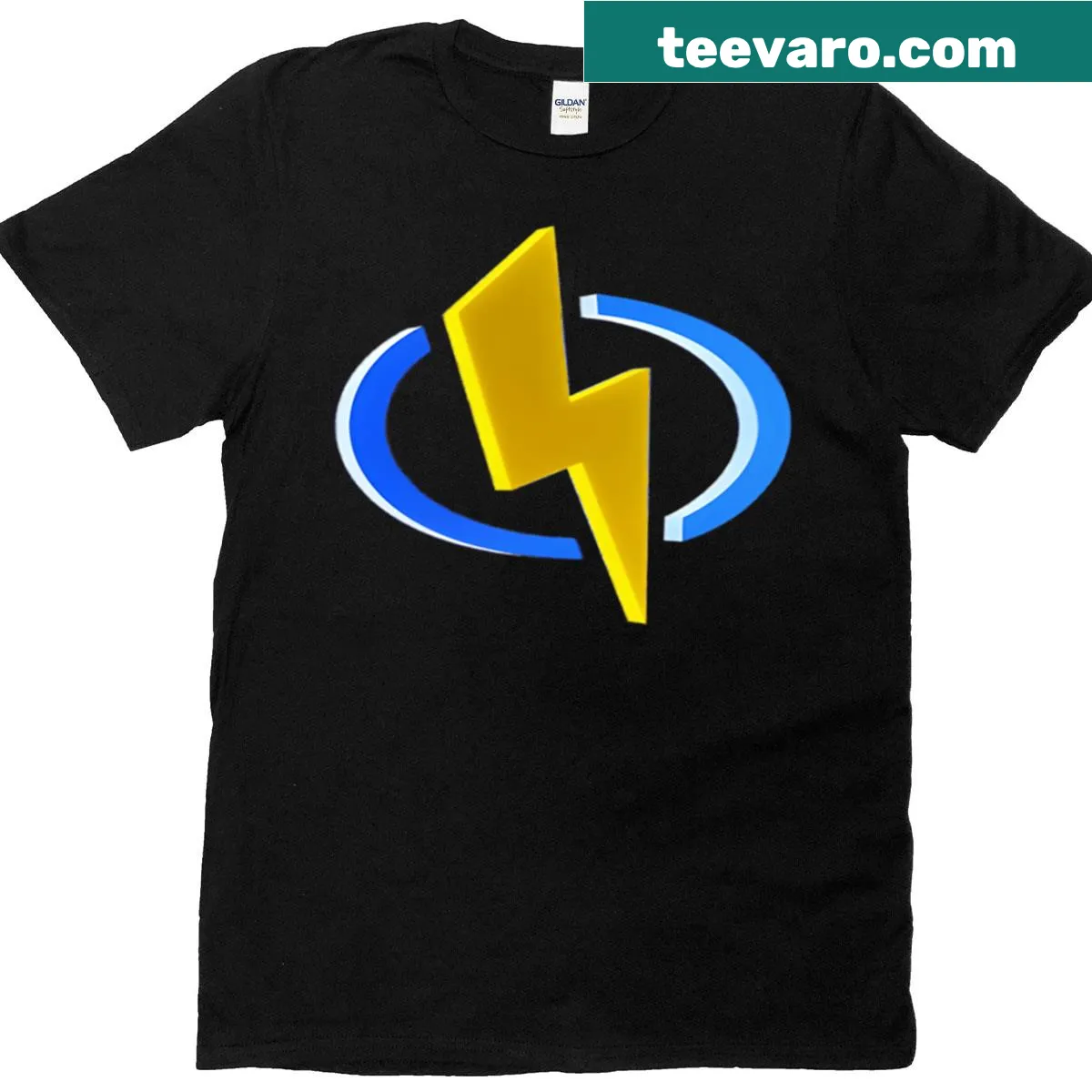 T-shirt featuring Electric Energy emblem in bold typography — on a men's t-shirt