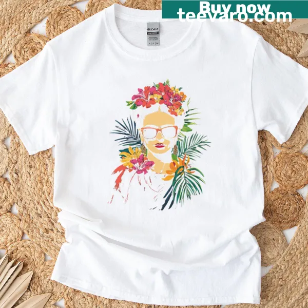 Illustration of Frida Kahlo on a tribute t-shirt