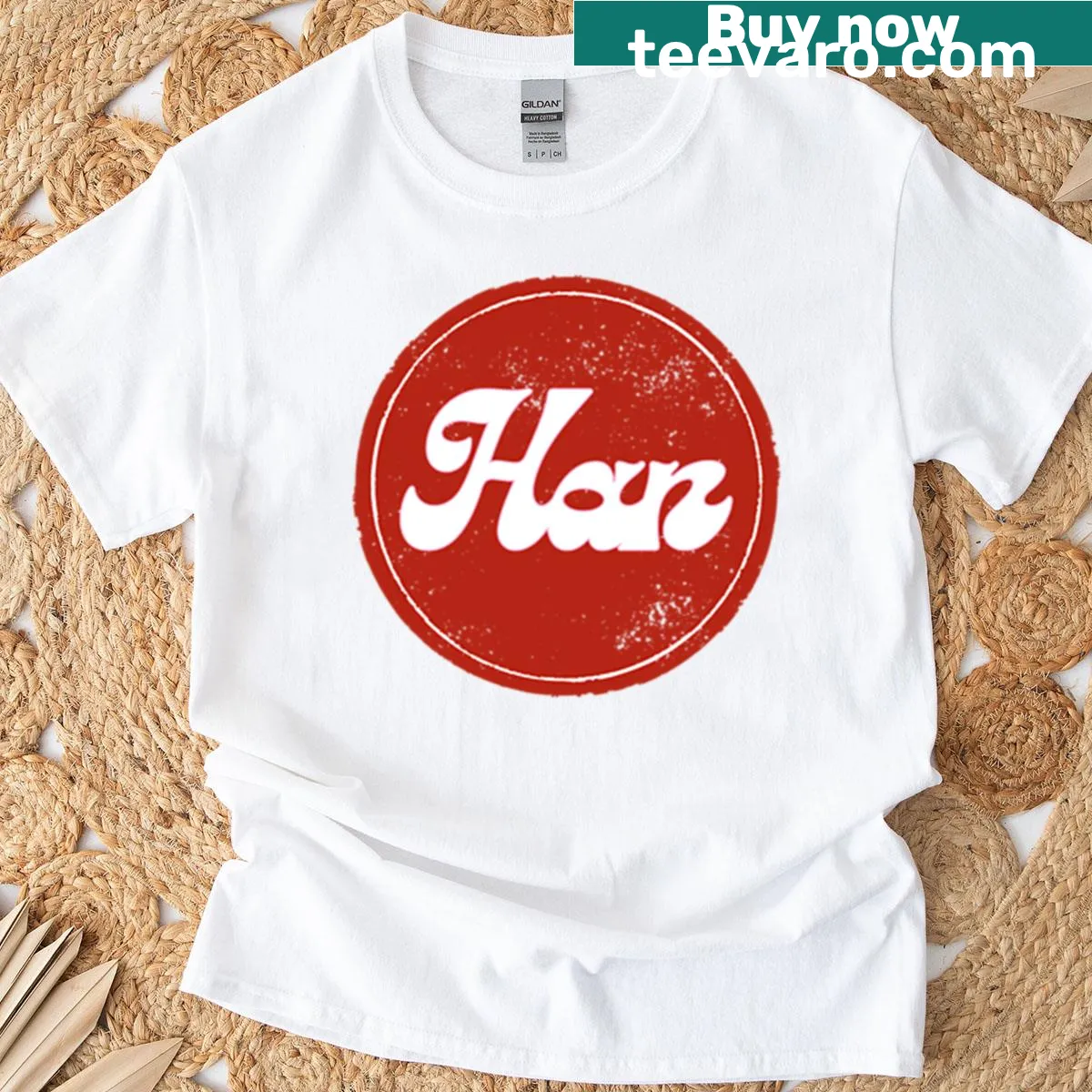 Vintage distressed Stray Kids logo graphic T-shirt — on a men's t-shirt