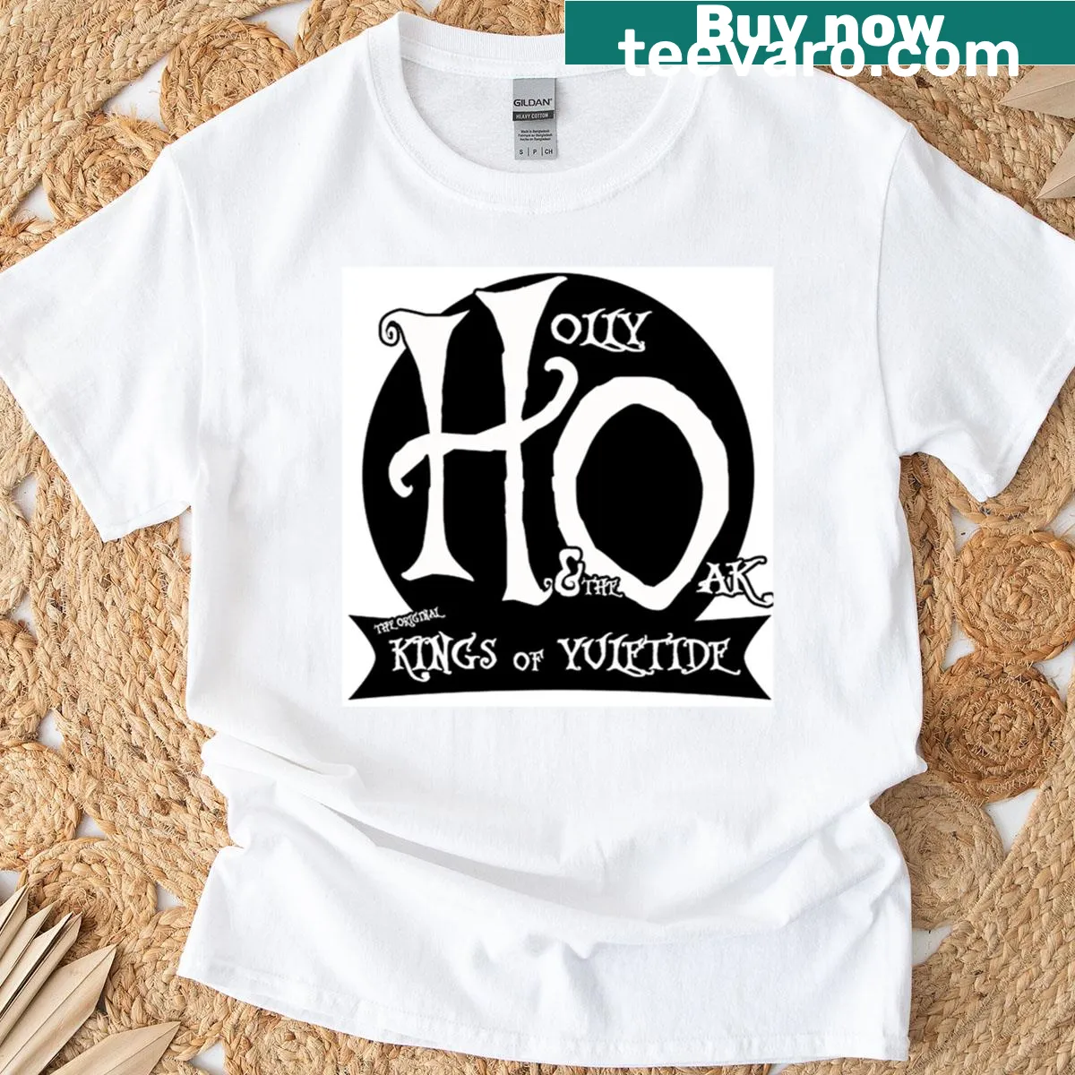 Yuletide logo design for Christmas T-shirt — on a men's t-shirt