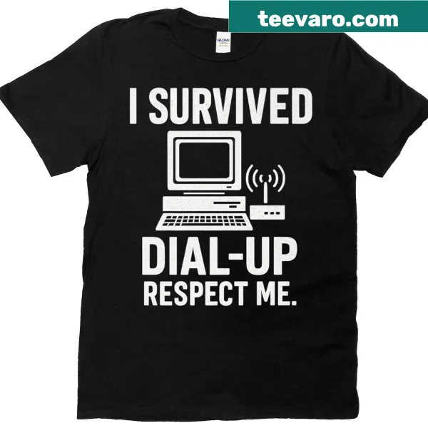 Vintage t-shirt celebrating dial-up internet nostalgia