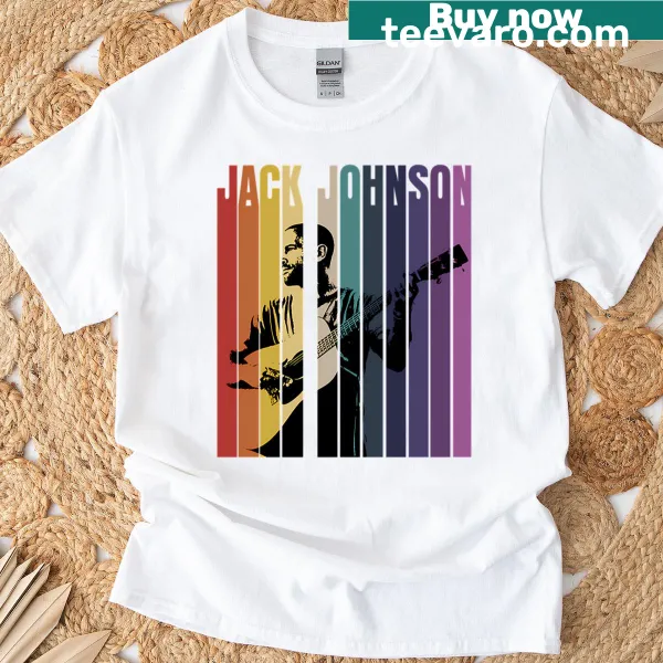 Retro T-shirt honoring Jack Johnson, the American singer-songwriter