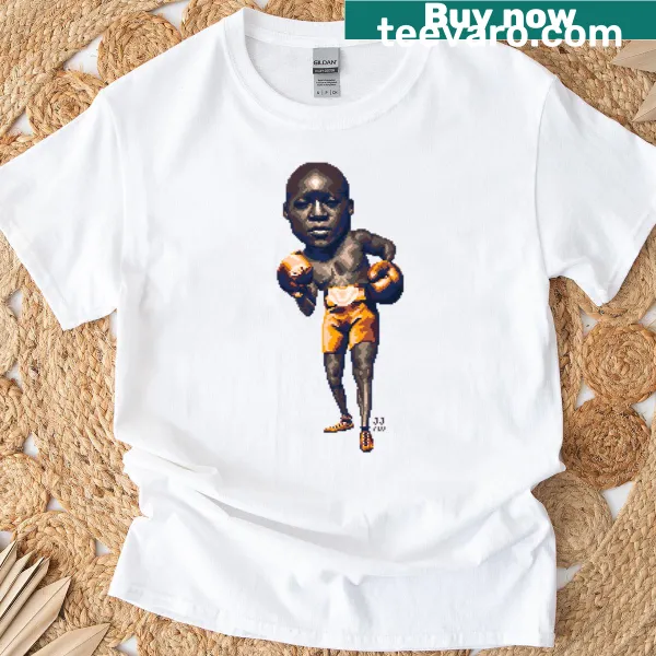 T-shirt featuring an illustration honoring Jack Johnson's boxing adventure
