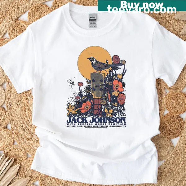 Vintage-style T-shirt featuring a bird design inspired by Jack Johnson