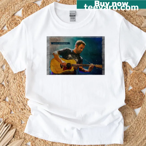 Vintage-style Jack Johnson T-shirt with a classic logo design